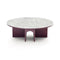 Arcolor Coffee Table  option Carrara Marble / Bordeaux