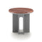Arcolor Side Table  option Travertino Rosso Marble/Grey / Large: 19.75 in diameter