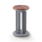 Arcolor Side Table  option Travertino Rosso Marble/Grey / Small: 12 in diameter