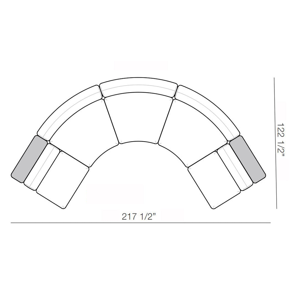 Edo E33 Curved Sofa