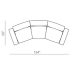 Marechiaro MH08/B 3-Seater Curved Sofa