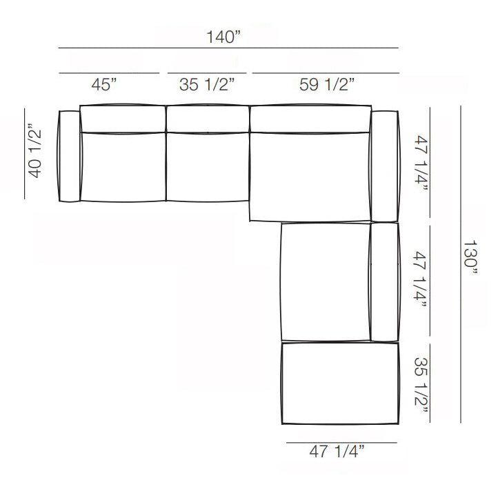 Marechiaro MH11 Corner Module Sofa