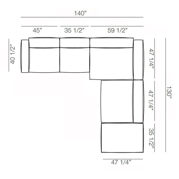 Marechiaro MH11 Corner Module Sofa