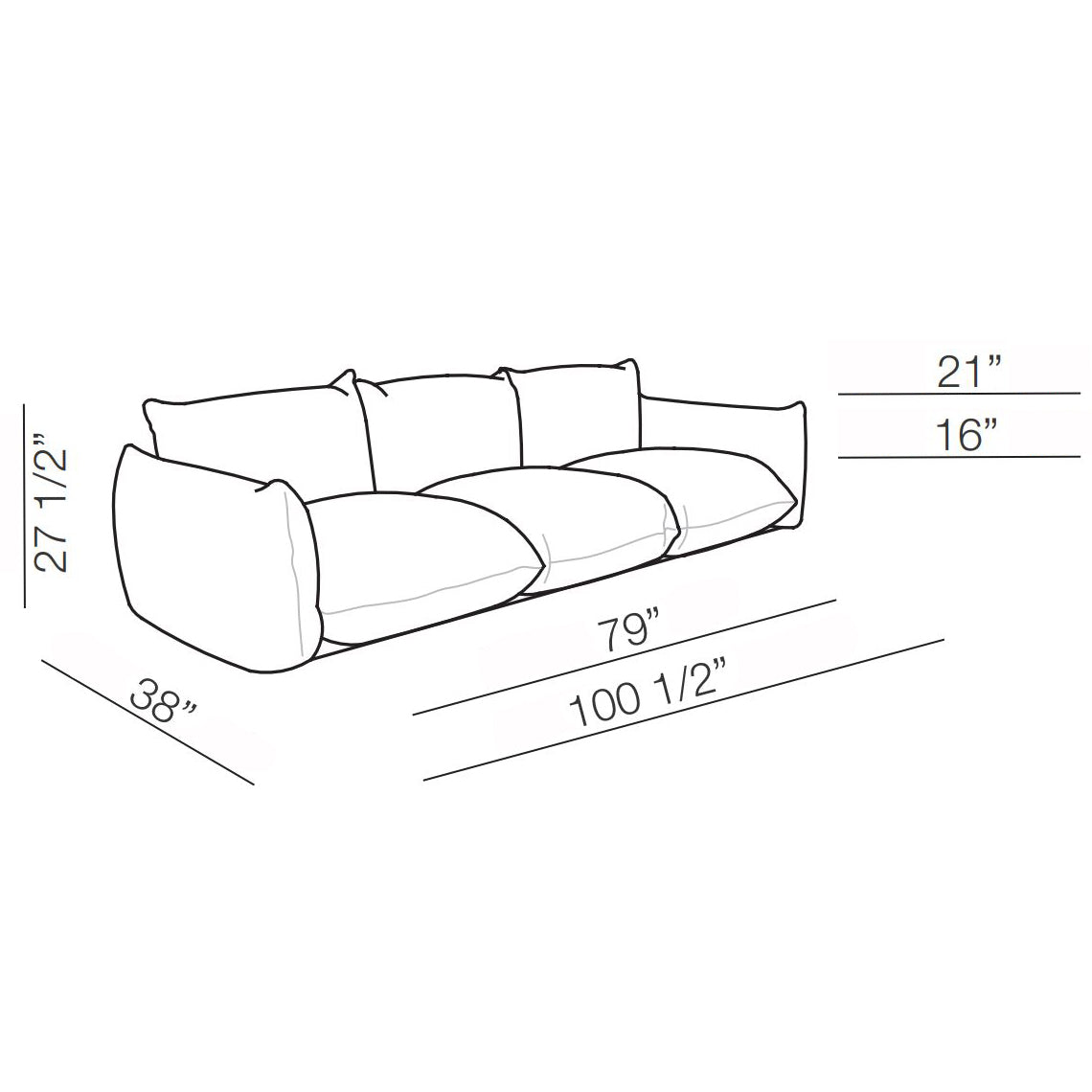 Arflex Marenco 3-Seater Sofa - 2Modern