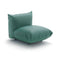 Marenco Armless Lounge Chair  option Green Beat 4 Papaya Leather