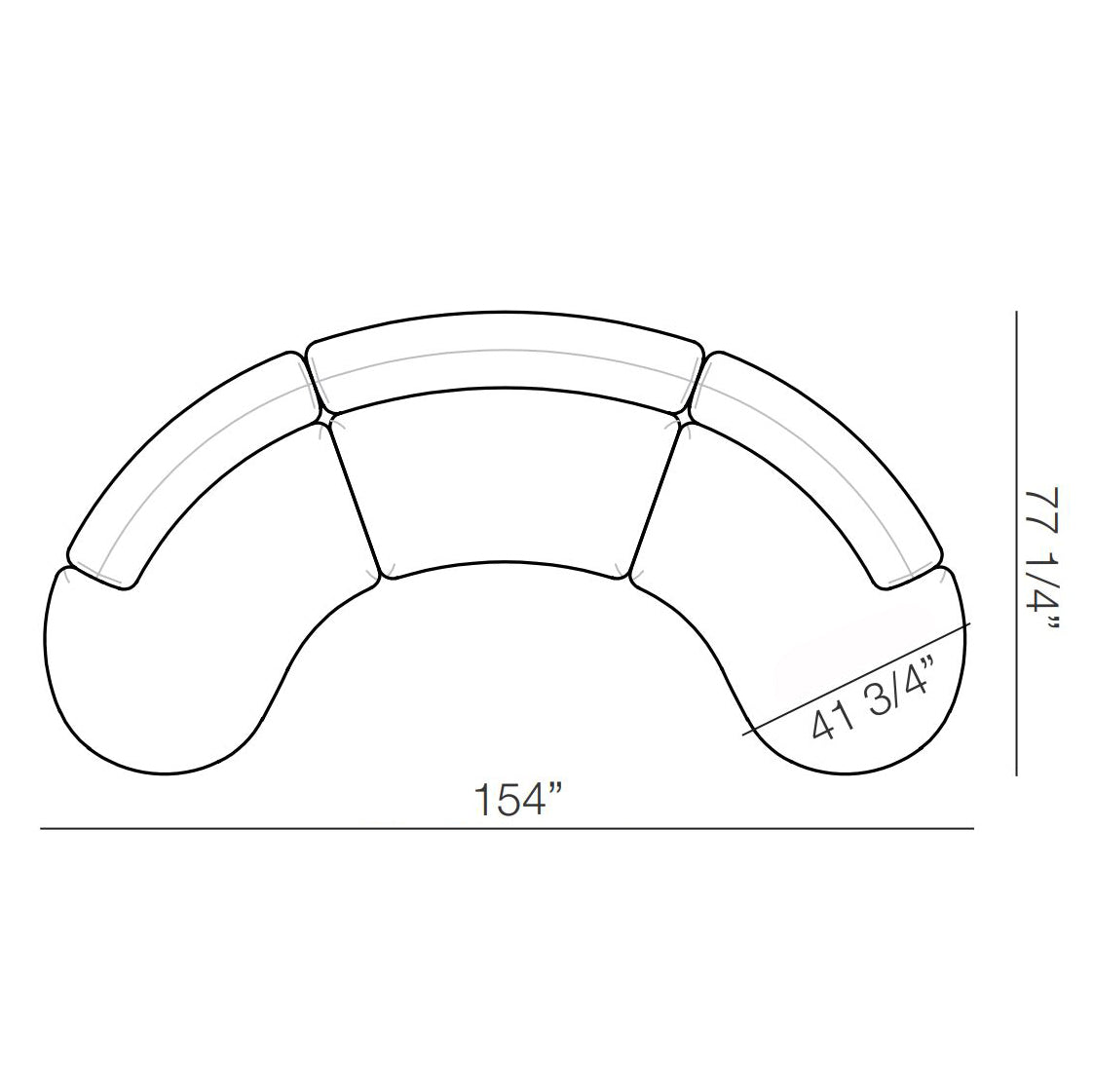Arflex Tokio T21 Curved Sofa - 2Modern