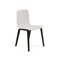 Aava Outdoor Dining Chair with Wood Legs  option PG00011 Snow White / L06 Black