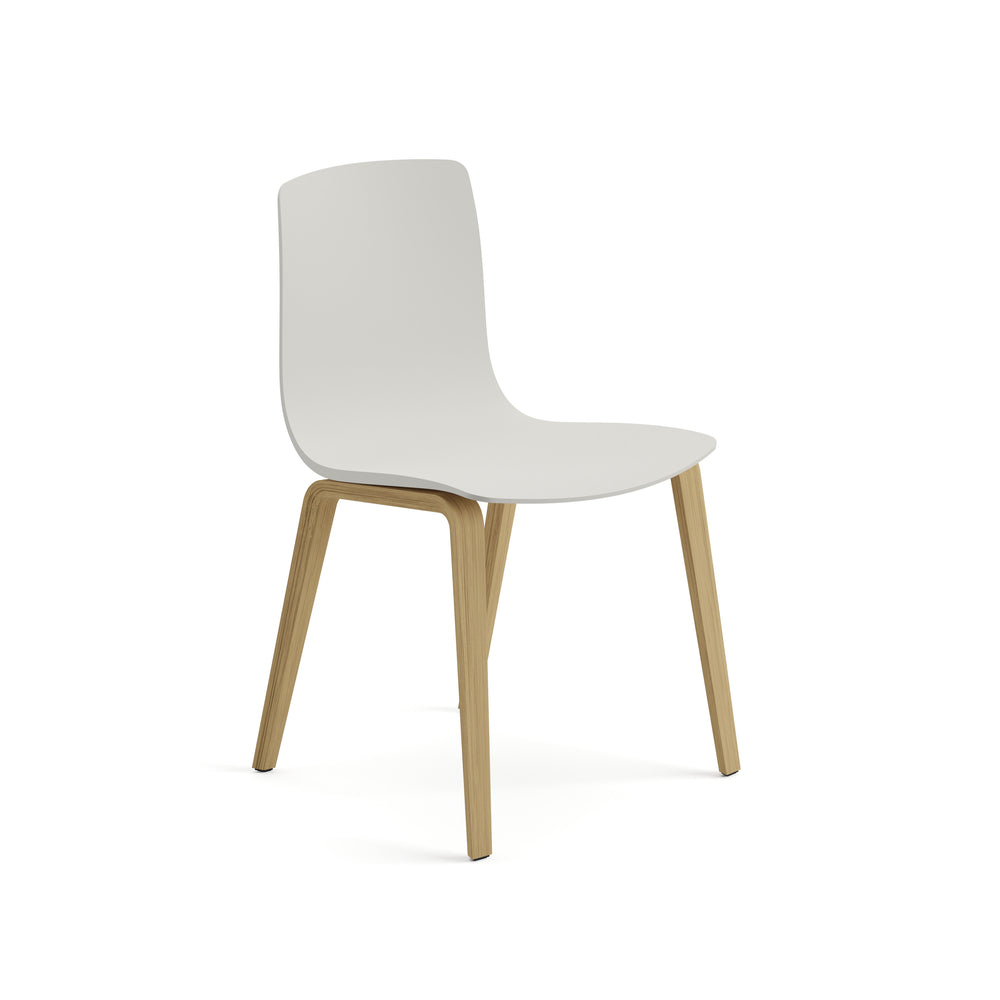 Aava Outdoor Dining Chair with Wood Legs