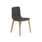 Aava Outdoor Dining Chair with Wood Legs  option PG00015 Black / L22 Natural Oak