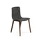 Aava Outdoor Dining Chair with Wood Legs  option PG00015 Black / L28 Walnut