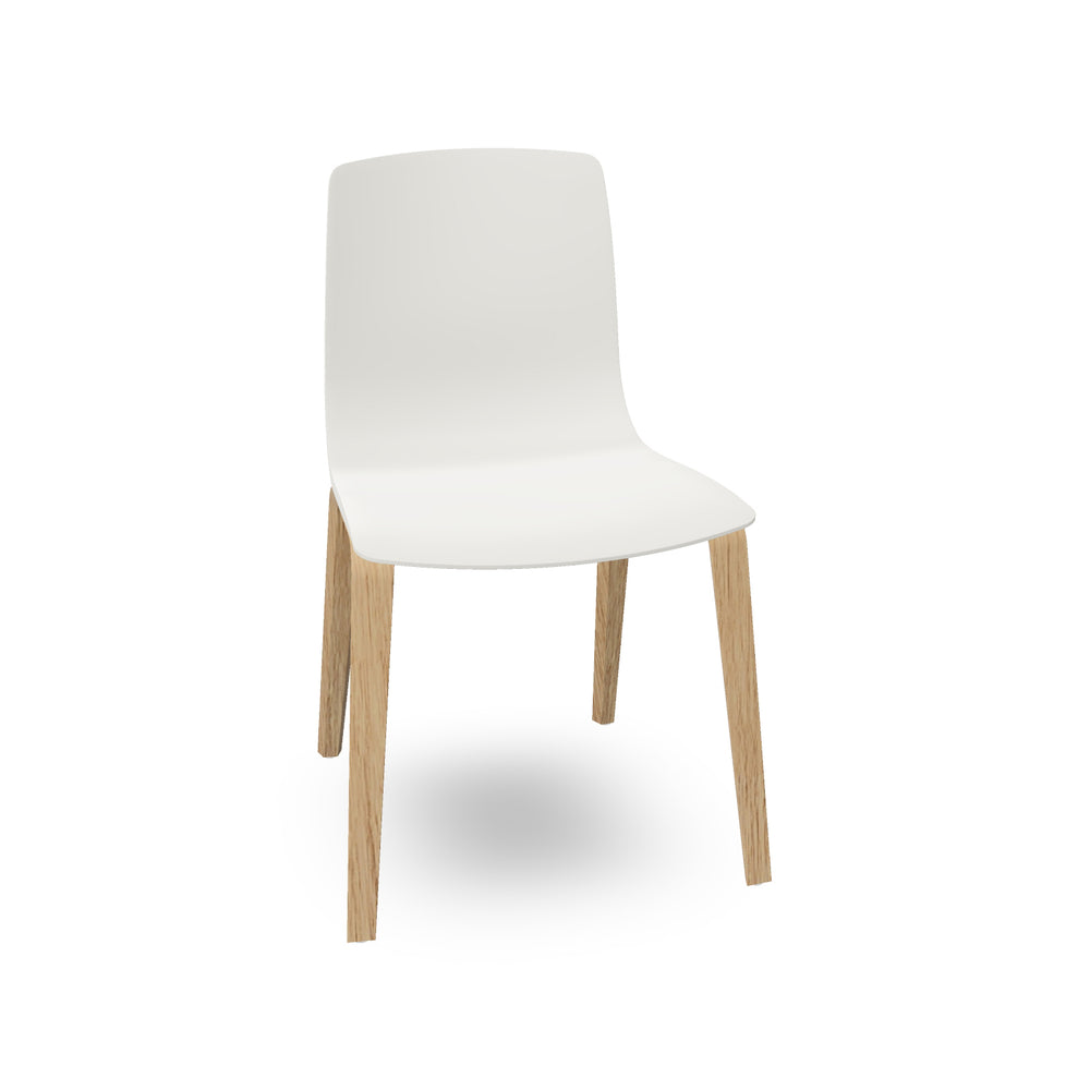 Aava Outdoor Dining Chair with Wood Legs
