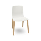Aava Outdoor Dining Chair with Wood Legs