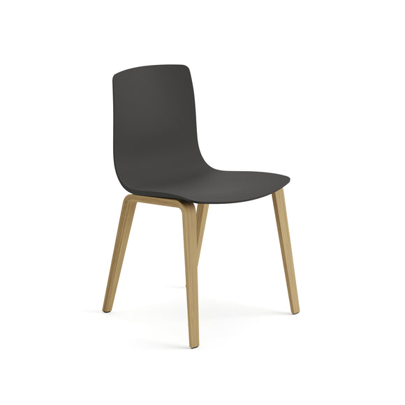 Aava Outdoor Dining Chair with Wood Legs