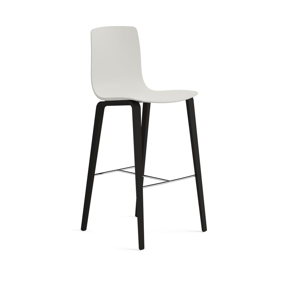 Aava Outdoor Bar and Counter Stool with Wood Base