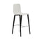 Aava Outdoor Bar and Counter Stool with Wood Base  option PG00011 Snow White / L06 Black