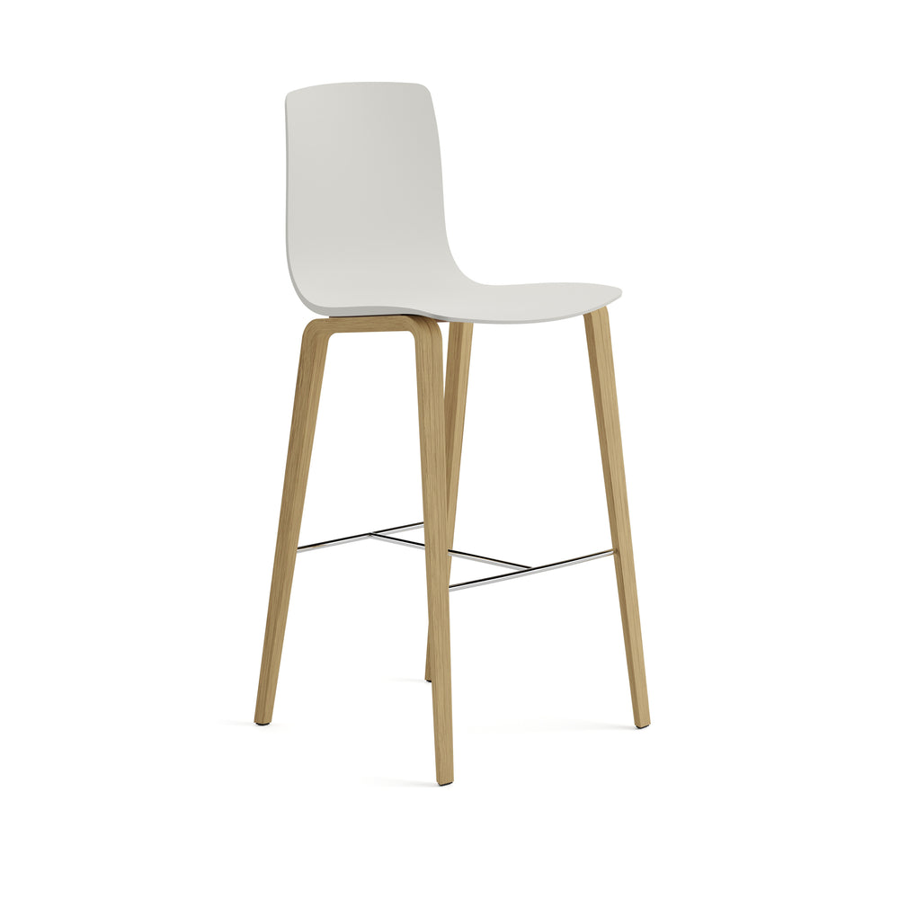 Aava Outdoor Bar and Counter Stool with Wood Base
