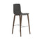 Aava Outdoor Bar and Counter Stool with Wood Base  option PG00015 Black / L28 Walnut