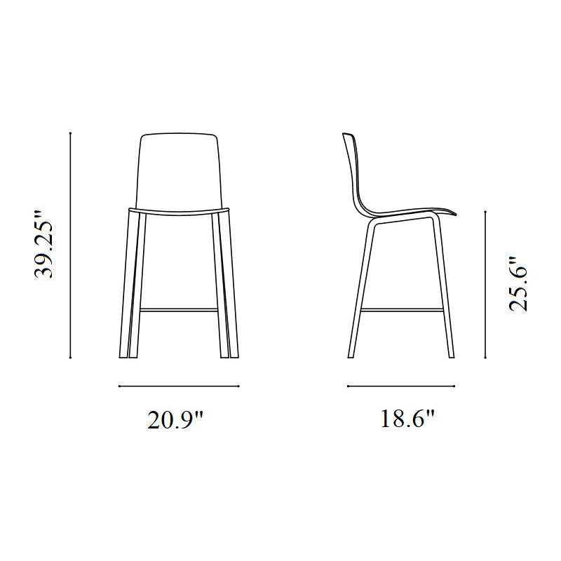 Aava Outdoor Bar and Counter Stool with Wood Base
