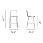 Aava Outdoor Bar and Counter Stool with Wood Base