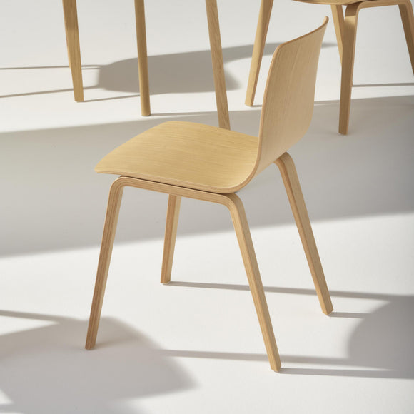 Aava Outdoor Wood Dining Chair with Wood Legs