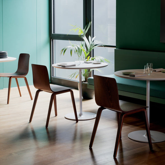 Aava Outdoor Wood Dining Chair with Wood Legs