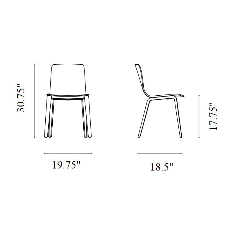 Aava Outdoor Wood Dining Chair with Wood Legs