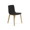 Aava Outdoor Wood Dining Chair with Wood Legs  option L0006 Black / L22 Natural Oak