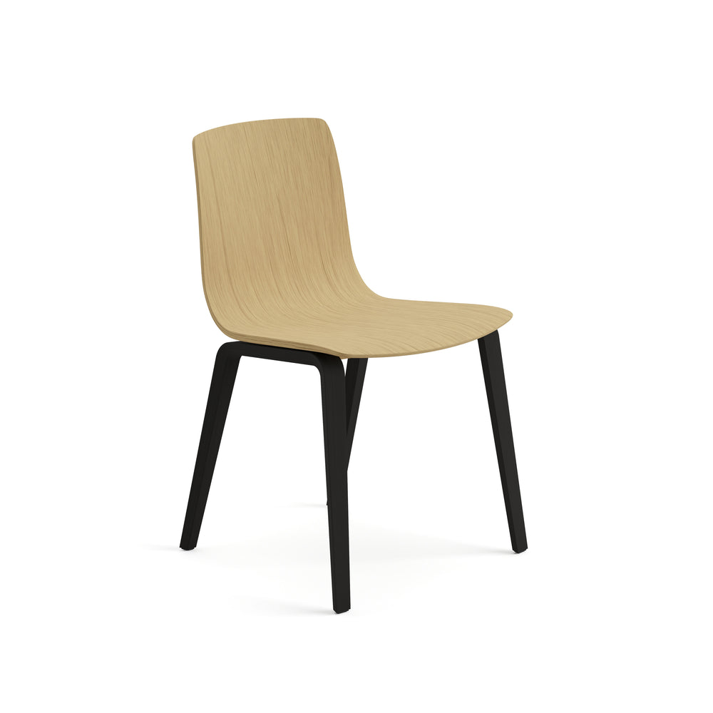 Aava Outdoor Wood Dining Chair with Wood Legs