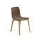 Aava Outdoor Wood Dining Chair with Wood Legs  option L0028 Walnut / L22 Natural Oak