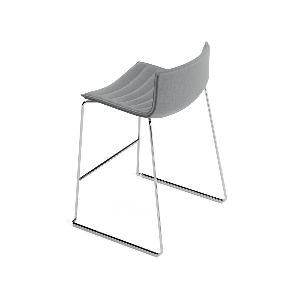 Catifa 46 Fully Upholstered Bar and Counter Stool with Sled Base
