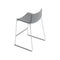 Catifa 46 Fully Upholstered Bar and Counter Stool with Sled Base  option CV00134 Canvas 2 / CRO Chrome Finish Steel
