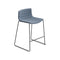 Catifa 46 Fully Upholstered Bar and Counter Stool with Sled Base  option CV00734 Canvas 2 / V39 Black