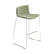 Catifa 46 Fully Upholstered Bar and Counter Stool with Sled Base  option ST00946 Steelcut Trio 3 / V12 White