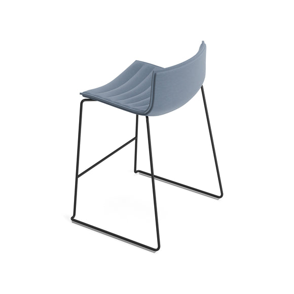 Catifa 46 Fully Upholstered Bar and Counter Stool with Sled Base
