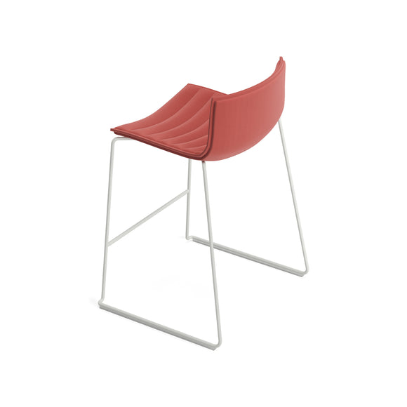 Catifa 46 Fully Upholstered Bar and Counter Stool with Sled Base