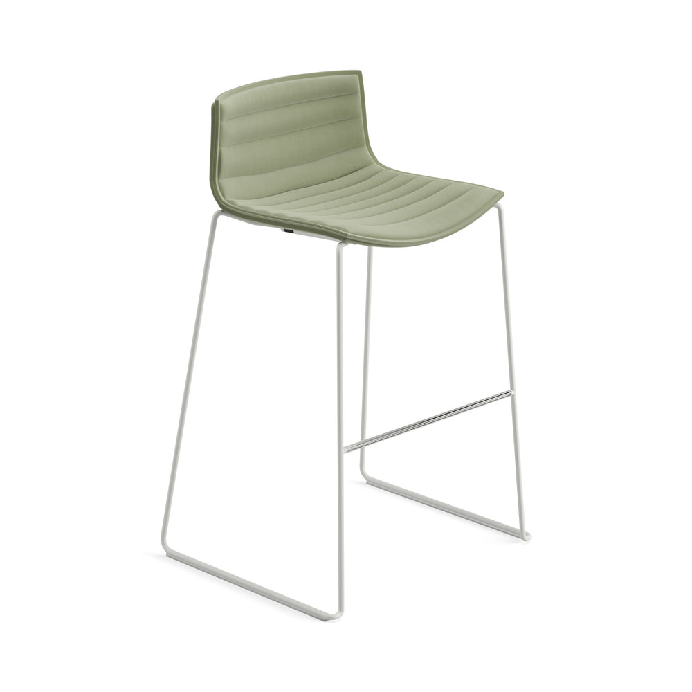 Catifa 46 Fully Upholstered Bar and Counter Stool with Sled Base