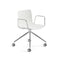 Catifa 46 Office Armchair  option LU1 Shiny Aluminum / PO00101 White