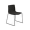 Catifa 46 Outdoor Wood Dining Chair with Sled Base  option L0021 Wenge Oak / V39 Black