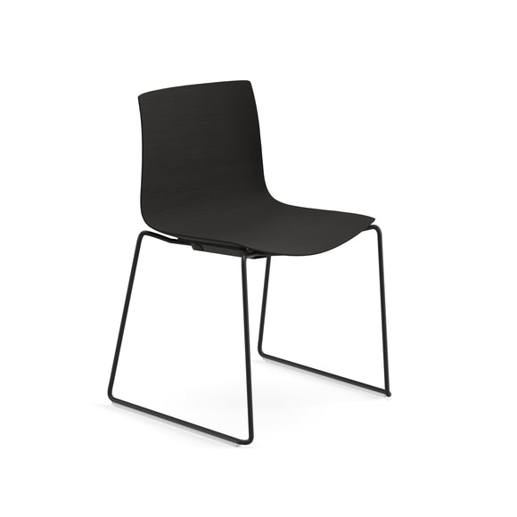 Catifa 46 Outdoor Wood Dining Chair with Sled Base