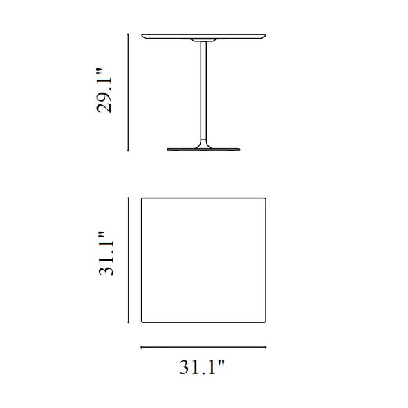 Dizzie Square Coffee Table