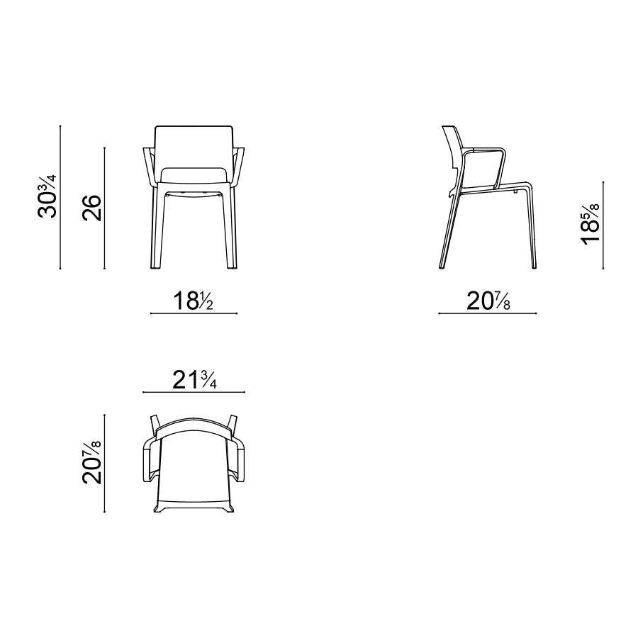 Juno Outdoor Dining Armchair with 4 Legs