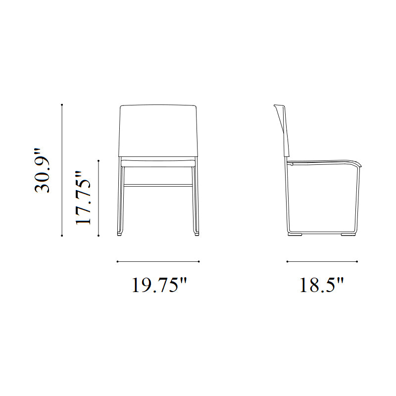Stacy Dining Chair with Sled Base