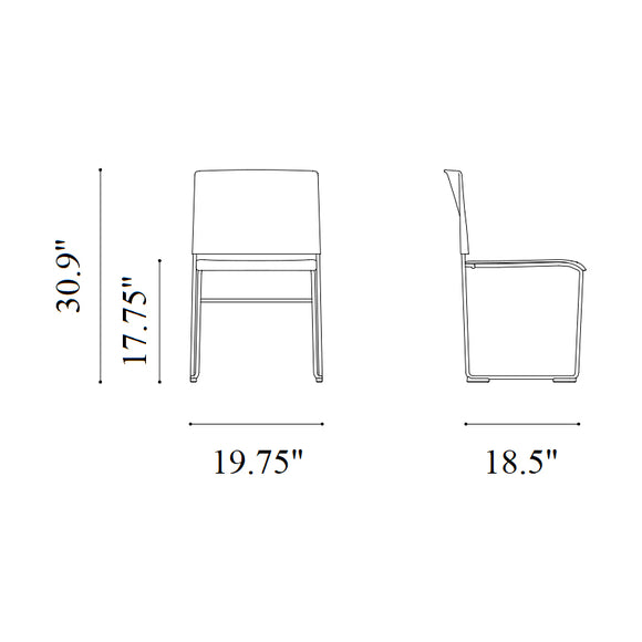Stacy Dining Chair with Sled Base