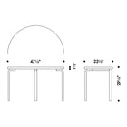 Aalto Half-Round Dining Table