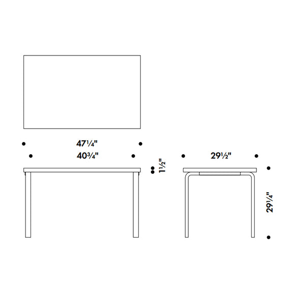 Artek Aalto Rectangle Dining Table - 2Modern