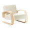 Tank 400 Lounge Chair  option Nubia Ivory/Pearl / Natural Lacquered Birch