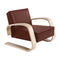 Tank 400 Lounge Chair  option Sorensen Elegance Leather Indian Red / Clear Lacquered Birch