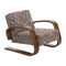 Tank 400 Lounge Chair  option Zebra Brown/White / Walnut Stain Birch