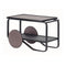 Tea Trolley 901  option Black Lacquered Birch/Charcoal