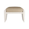 Alanna Ottoman  option Ivory / Sand Faux Leather